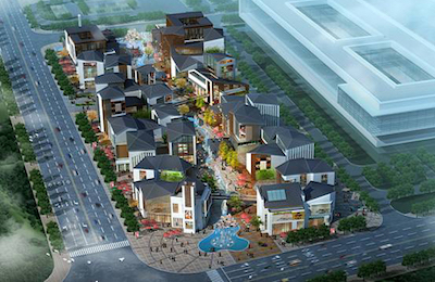 湖南省常德市柳叶湖美食街概念性规划建筑方案设计
